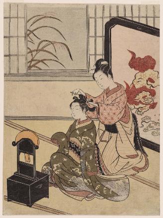 Autumn Moon of the Mirror, from the series Eight Views of the Parlor (Zashiki hakkei)