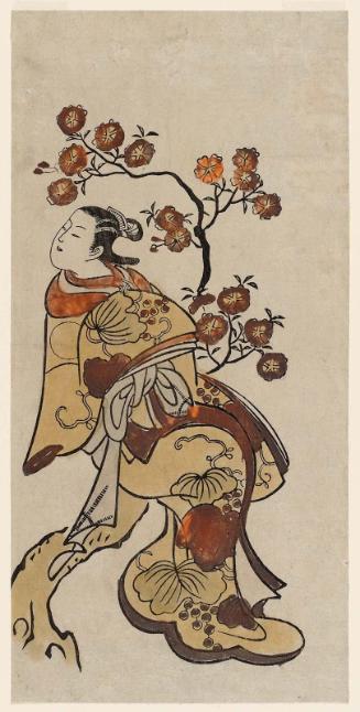 Courtesan Seated on a Flowering Cherry Tree
