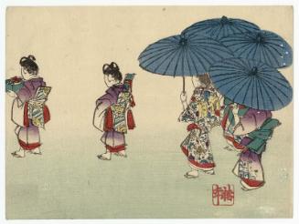 Procession of Women with Parasols