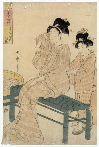 Elegance at Four in the Afternoon (Hiru nanatsu no toki no fûzei), from the series The Sundial of Summer in the Floating World (Ukiyo natsu no hidokei)