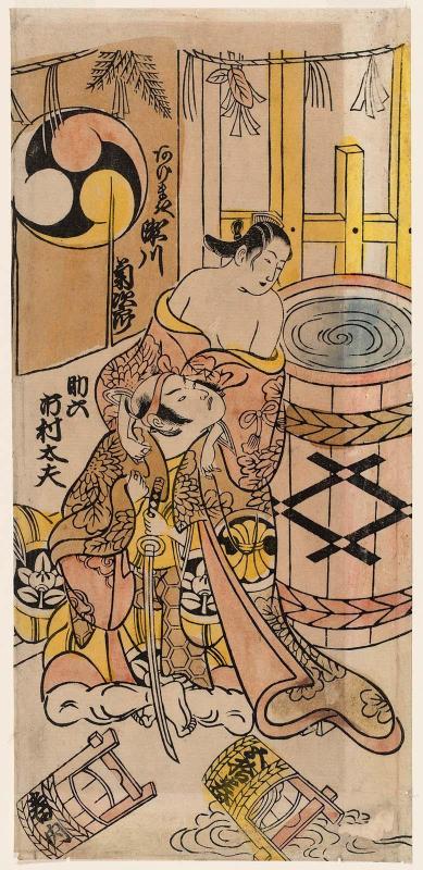 Actors Segawa Kikujirô as Agemaki and Ichimura Takenojô IV as Sukeroku