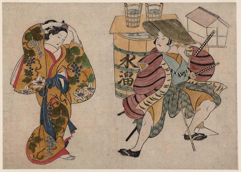 Samurai and Courtesan, from an untitled series of Yoshiwara scenes