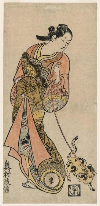 Courtesan with Cat on Leash