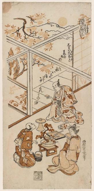 Courtesan and Client, from the series An Assortment of Couples in Floating World Jackets (Ukiyo tanzaku tsui-mono zukushi)