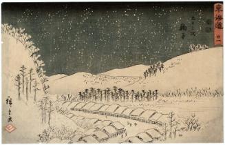 No. 21 - Mariko, from the series The Tôkaidô Road - The Fifty-three Stations (Tôkaidô - Gojûsan tsugi), also known as the Reisho Tôkaidô