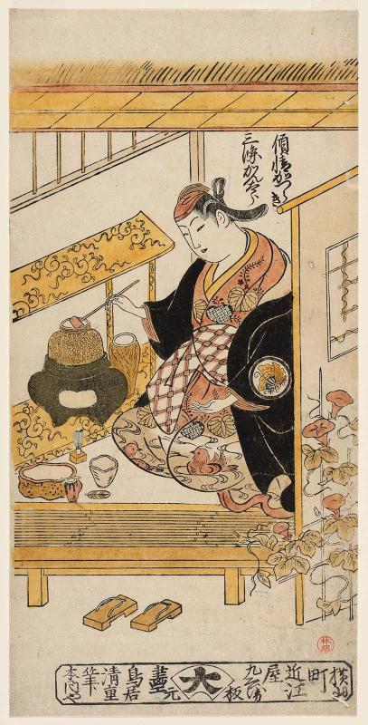 Actor Sanjô Kantarô II as the Courtesan Katsuragi (Keisei Katsuragi)