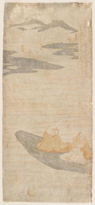 Narihira Crossing the Sumida River, from the series Once a Man... (Mukashi otoko), based on Tales of Ise (Ise monogatari)