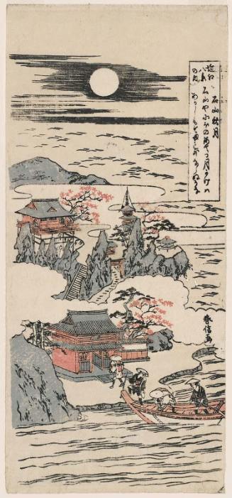 Autumn Moon at Ishiyama Temple (Ishiyama shûgetsu), second state, from the series Eight Views of Ômi (Ômi hakkei no uchi)