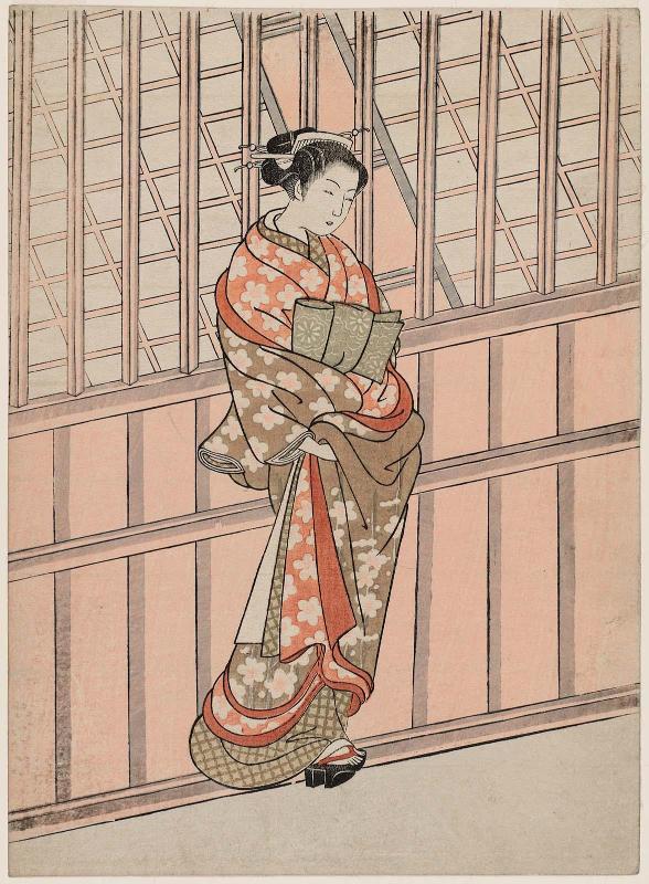 Courtesan Standing in Front of a Building