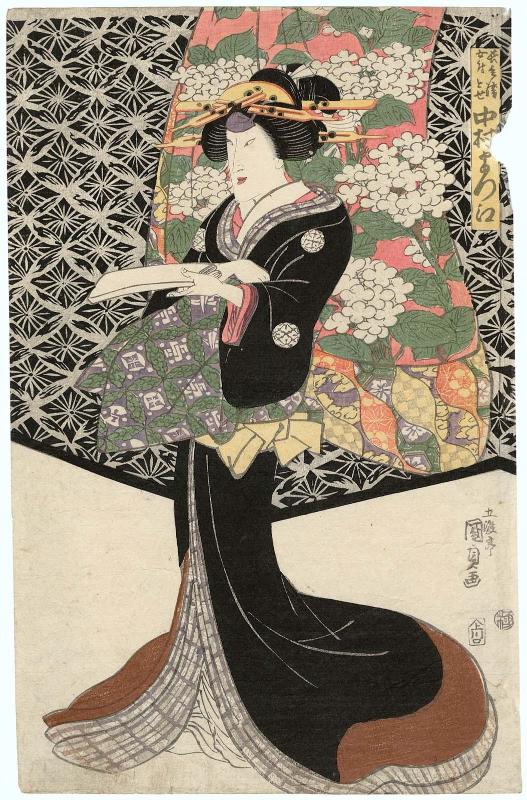Actor Nakamura Matsue III as Chôbei's Wife (Nyôbô) Tose