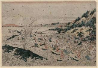 Perspective Picture of Whale Hunting in Kumano Bay (Uki-e Kumano ura kujira tsuki no zu)