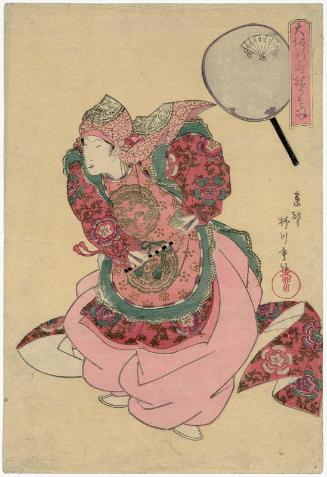 Hatsuhana-dayû of the Naka-Ôgiya in Ganjôraku, from the series Costume Parade of the Shinmachi Quarter in Osaka (Ôsaka Shinmachi nerimono)