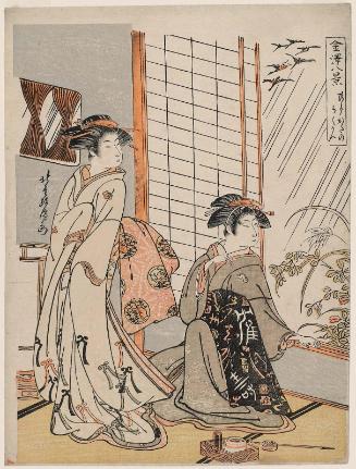 Descending Geese at Hirakata (Hirakata no rakugan), from the series Eight Views of Kanazawa (Kanazawa hakkei)