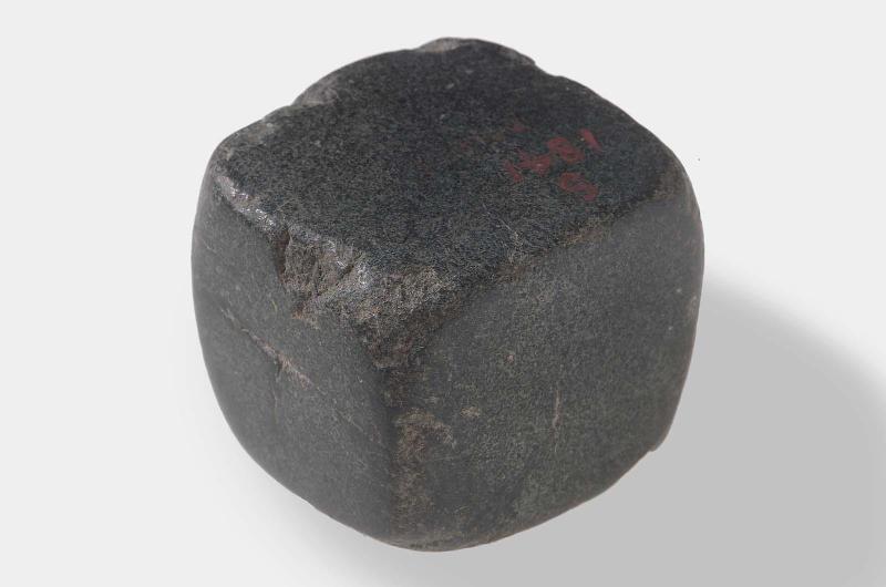 Cube of black stone