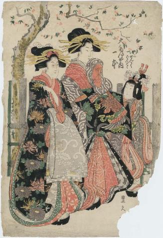 Hitomoto of the Daimonjiya, kamuro Senkaku and Bankoku