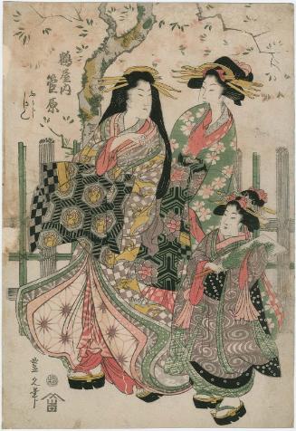 Sugawara of the Tsuruya, kamuro Fumiji and Kashiku