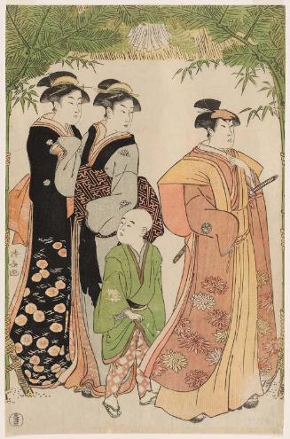 Actor Segawa Kikunojô III Making the Ceremonial Rounds at New Year