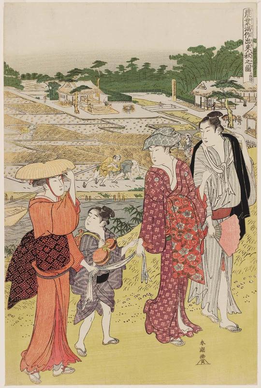 Bringing in a Rich Harvest in Autumn (Nôgyô mansaku deki aki no zu)