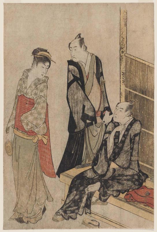 Actors Onoe Matsusuke I and Ichikawa Omezô I at a Teahouse