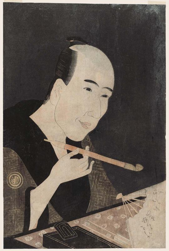 Flowers of Edo, the Master of Kyôbashi (Edo no hana Kyôbashi natori): Portrait of Santô Kyôden (Kitao Masanobu)