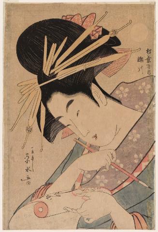 Segawa of the Matsubaya, from an untitled series of large heads of courtesans