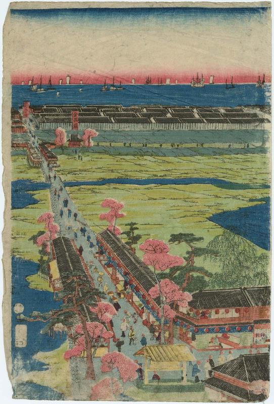 View of the Pleasure Quarter in Yokohama, Kanagawa (Kanagawa Yokohama kakaku no kôkei)