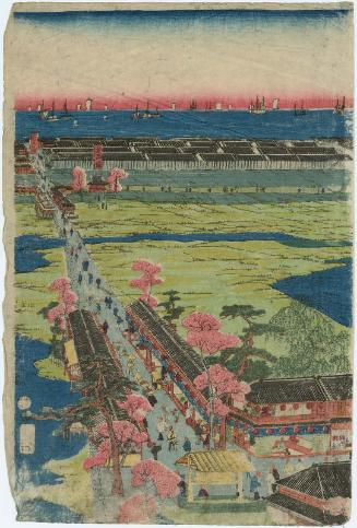 View of the Pleasure Quarter in Yokohama, Kanagawa (Kanagawa Yokohama kakaku no kôkei)