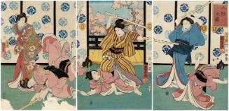 Picture of Dolls (Ningyô no zu): Ladies Fencing in the Play Kagamiyama