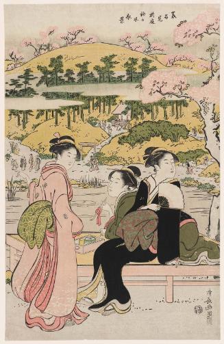 Spring View of the New Garden at Sodegaoka in Shinagawa (Minami shintei Sodegaoka haru no kei)