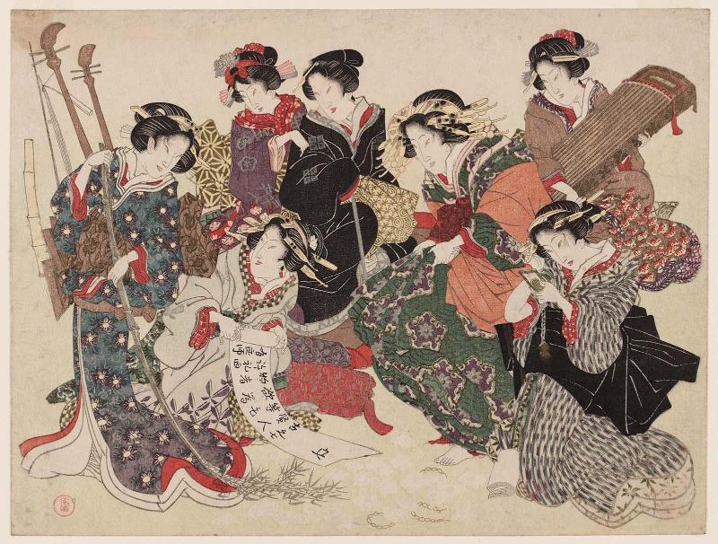 Seven Beautiful Women in a Parody of the Seven Sages of the Bamboo Grove