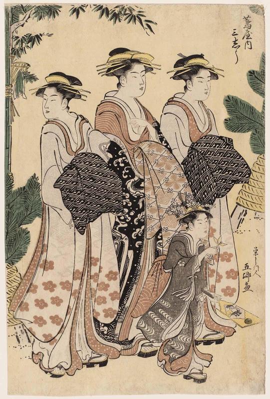 Courtesans Parading at New Year: Sanshû of the Tsutaya