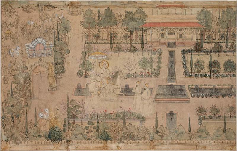 Muhammad Shah in a Garden