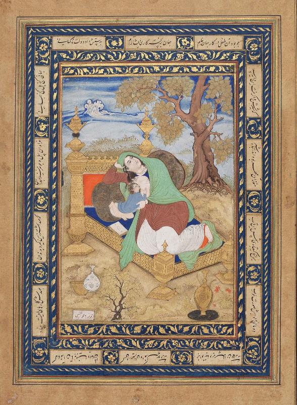 Mother and Child Reclining