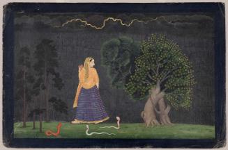 Heroine Rushing to Her Lover (Abhisarika Nayika )