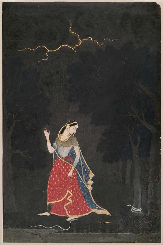 Abhisarika Nayika (The Heroine Who Goes to Meet Her Lover at an Appointed Place)