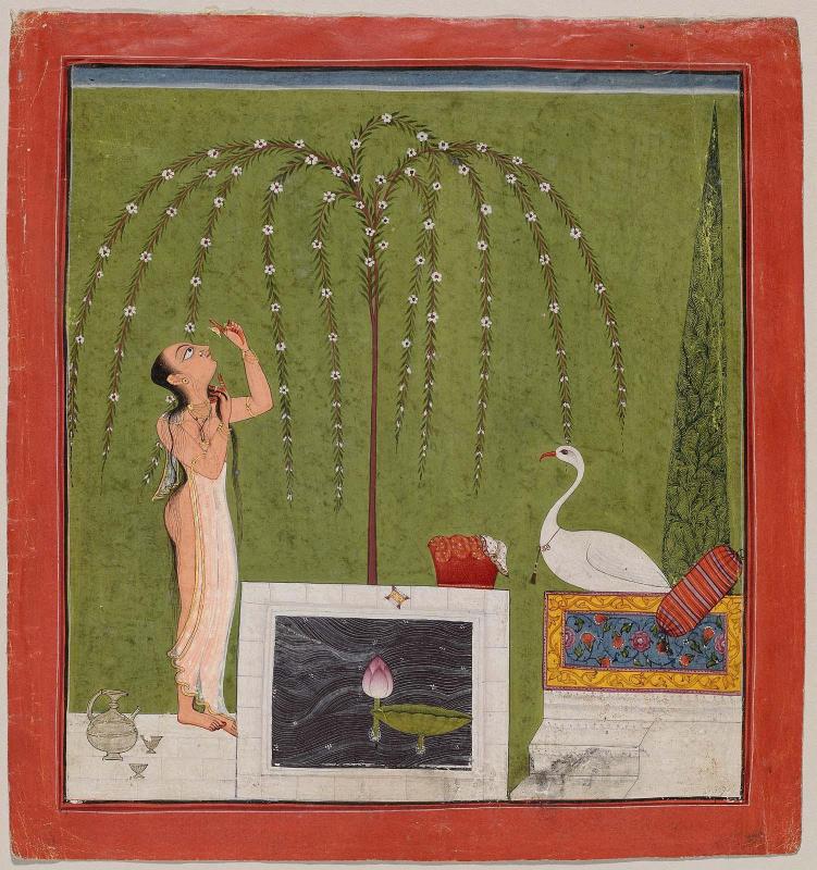 Bathing Woman and a Stork