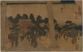 Hachiman Shrine at Fukagawa (Fukagawa Hachiman no yashiro), from the series Famous Places in Edo (Edo meisho)