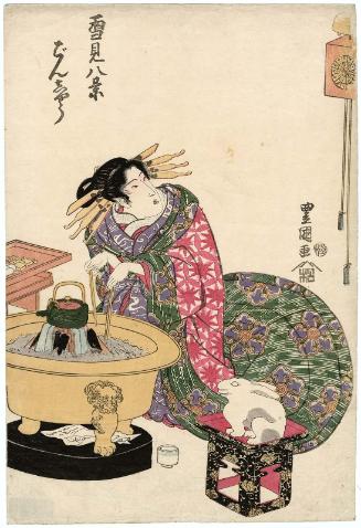 Evening Bell (Banshô), from the series Eight Views of Snow Scenes (Yukimi hakkei)