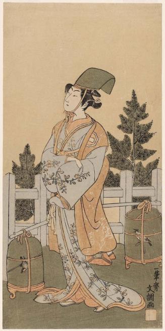 Actor Azuma Tôzô II as Munetô's Wife Utô, Actually the Spirit of Hiraga no Taka in Dewa Province