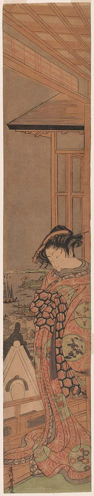 Courtesan on a Balcony at Shinagawa