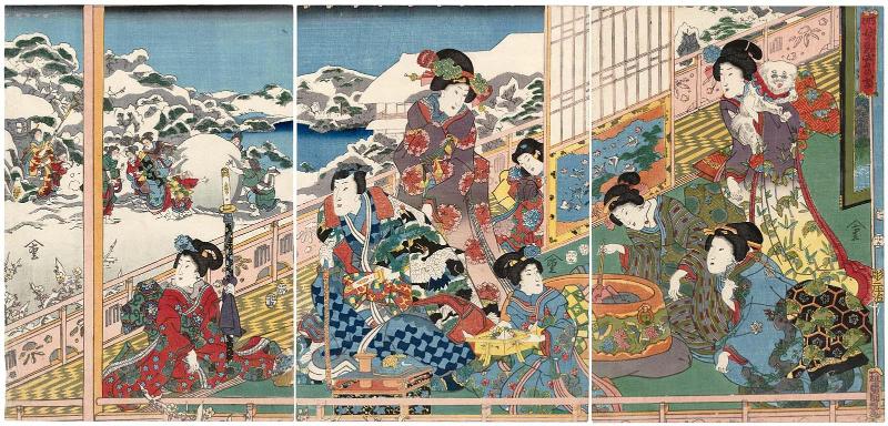 That Familiar Figure with Snow (Sono sugata yukari no yuki), from the series Snow, Moon, and Flowers (Setsugekka)