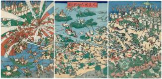 Fashionable Battle of Frogs (Fûryû kaeru ôgassen no zu)