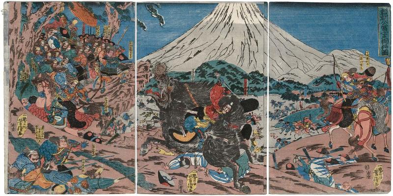 Lord Yoritomo's Hunt at Mount Fuji (Yoritimo kô Fuji no mikari zu)