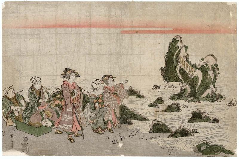 Travellers at Futami-ga-ura
