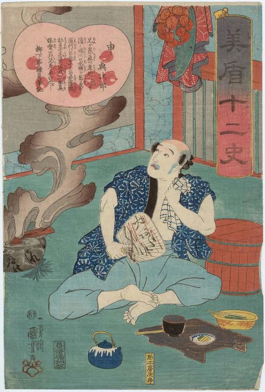 Monkey (Saru): Yojirô, from the series Selections for the Twelve Zodiac Signs (Mitate jûnishi)