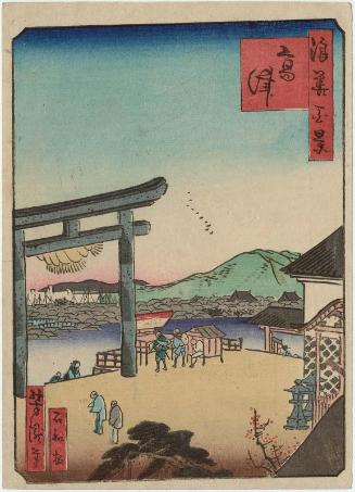 The Kôzu Shrine (Kôzu), from the series One Hundred Views of Osaka (Naniwa hyakkei)