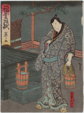 Actor Jitsukawa Enzaburô I as Nagoya Sanza, in Act 5 of Inazuma Sôshi