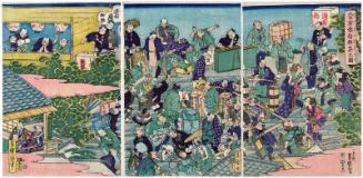 A Crowd Making the Pilgrimage to the Shrine on Mount Atago (Atago môde gunshû no zu)