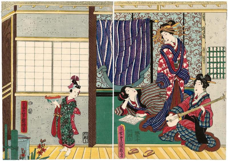 Display of Lifesized Dolls (Iki-ningyô): The Upstairs Parlor of a Brothel
