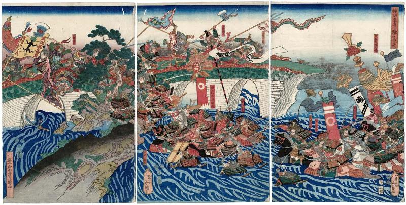 Empress Jingû Attacks the Three Korean Kingdoms (Jingû Kôgô Sankan seibatsu no zu)